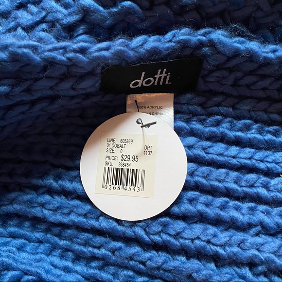 Cobalt Knit Scarf - Picture 2 of 3